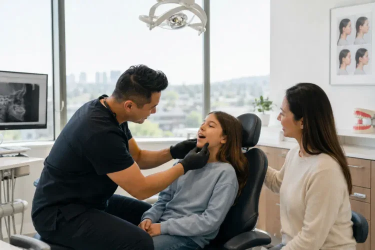 Child orthodontic assessment for mouth breathing and jaw development in Vancouver